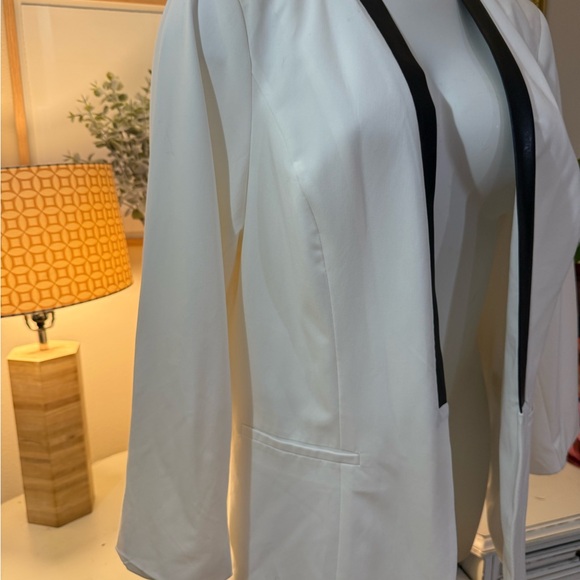 Torrid Ivory Jacket with Black Faux Leather Trim Accents (4) - Picture 6 of 14